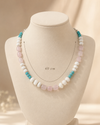 Rose-Coral-Turquoise Necklace