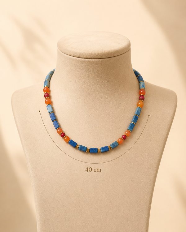 Sodalite Carnelian Necklace