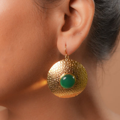 Hammered Green-Onyx Rounds