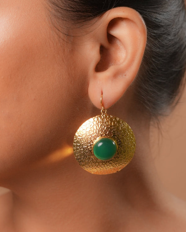 Hammered Green-Onyx Rounds