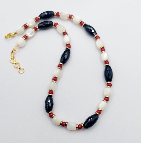 Onyx Mother-of-Pearl Necklace