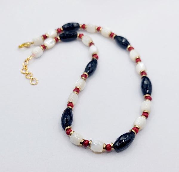 Onyx Mother-of-Pearl Necklace