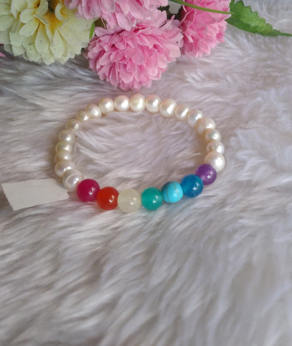 7 CHAKRA- PEARL BRACELET