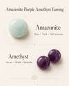 Amazonite, Purple Amethyst Earrings