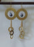 Black Pearl Circle Earrings