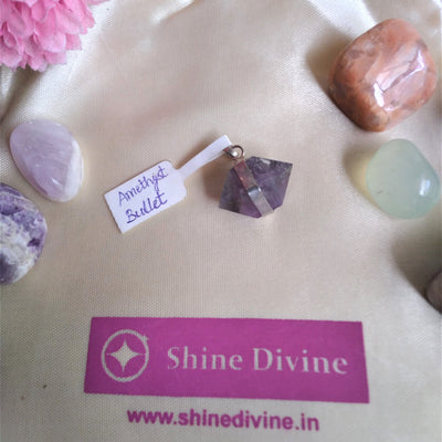 AMETHYST BULLET PENDANT