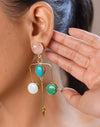 MULTI-GEM ARROW DANGLERS