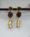 TRI GEM EARRINGS
