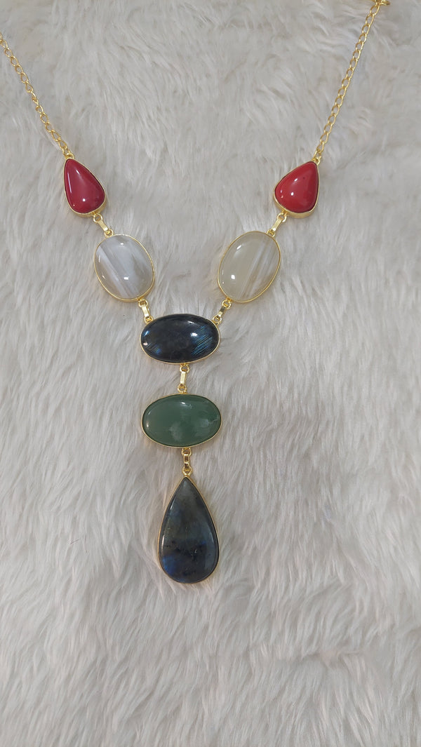 LABRADORITE DROP NECKLACE