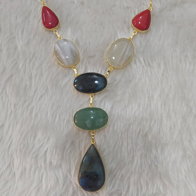LABRADORITE DROP NECKLACE