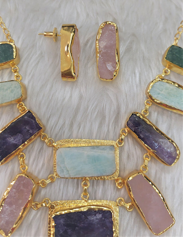 MULTIGEM DRUZY NECKLACE