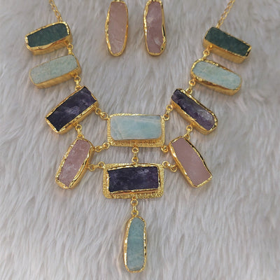 MULTIGEM DRUZY NECKLACE