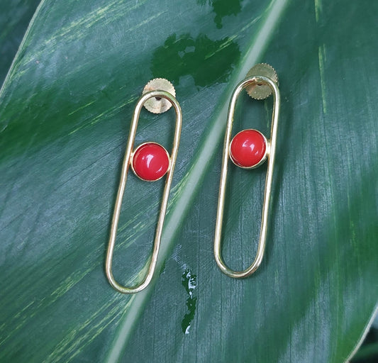SUNSHINE CORAL EARRINGS