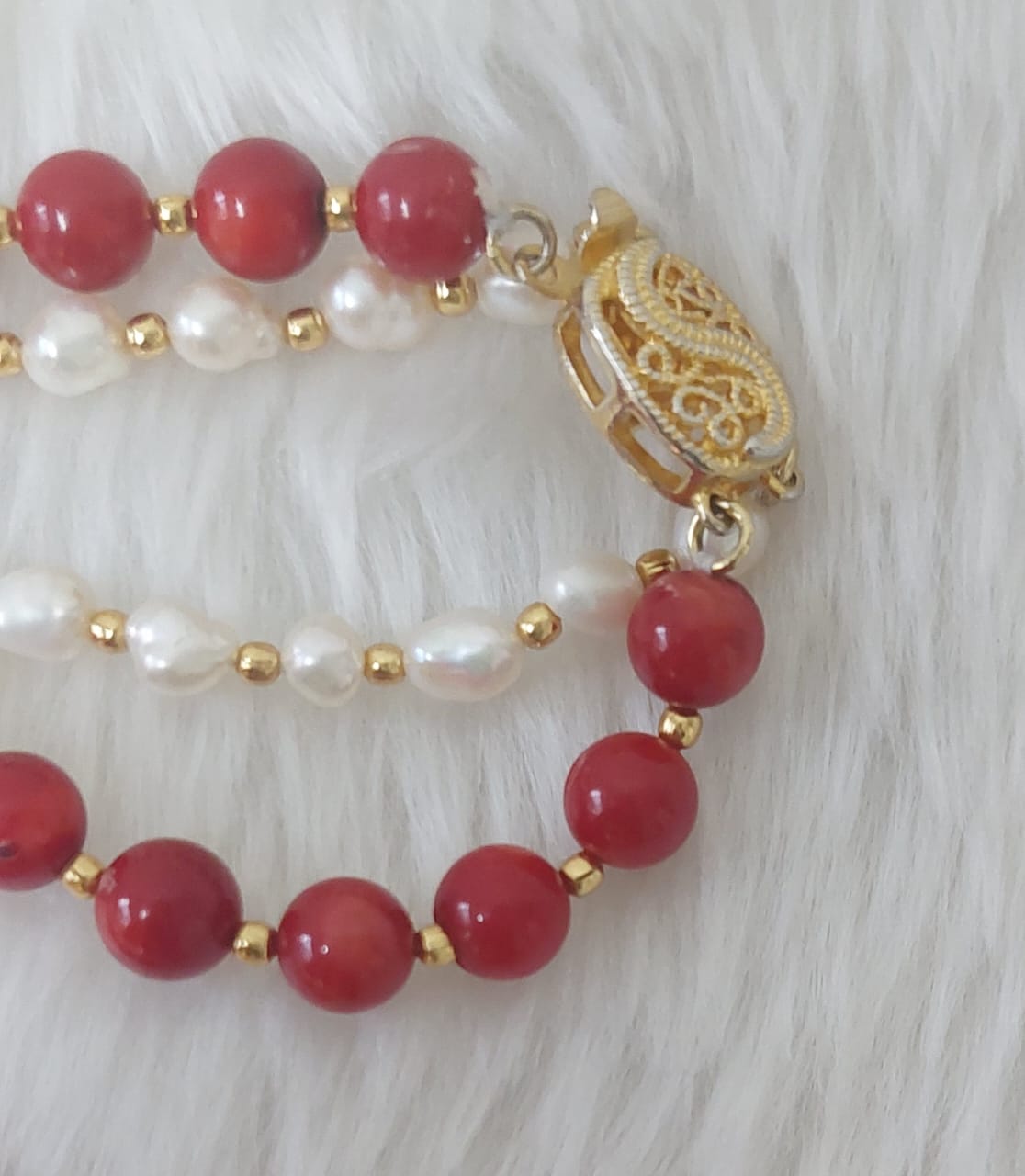 LUXE CORAL-PEARL NECKLACE