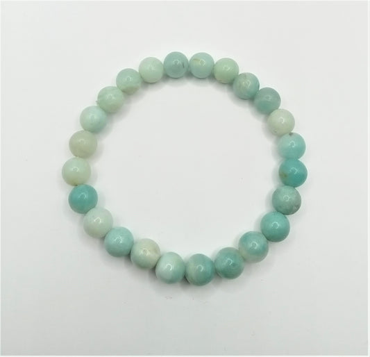 AQUAMARINE BEAD BRACELET