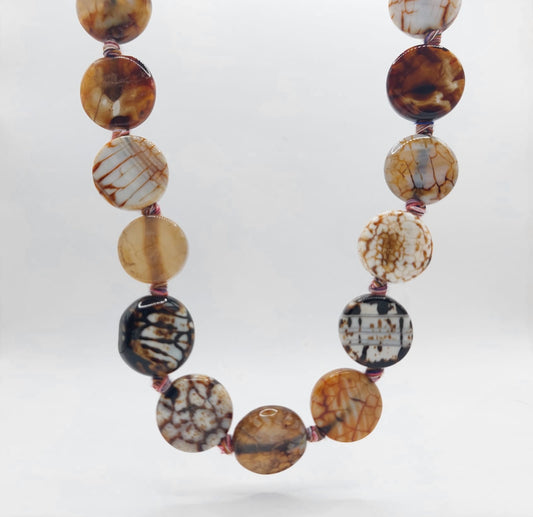 FIRE AGATE BEADS MALA