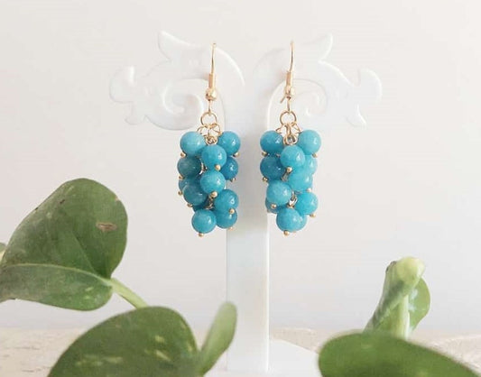 BERRYLICIOUS SKY BLUE ONYX EAR RINGS