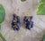 BERRYLICIOUS INKY BLUE ONYX EAR RINGS