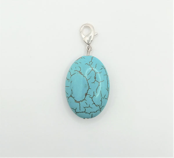 TURQUOISE OVAL PENDANT