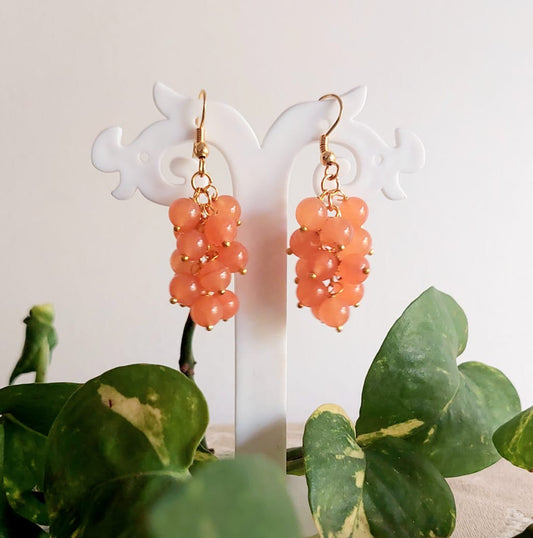 BERRYLICIOUS ORANGE ONYX EAR RINGS