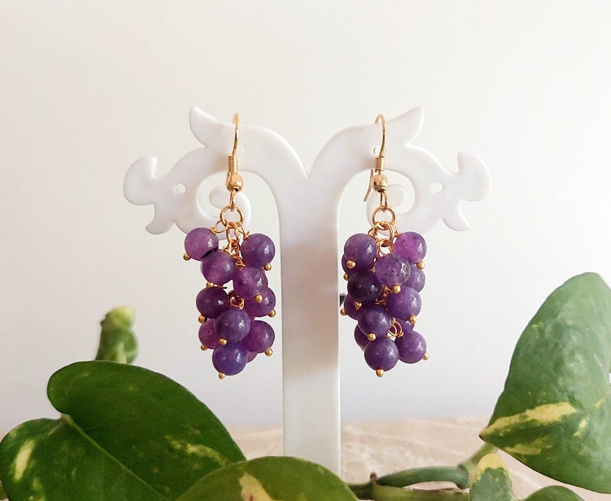 BERRYLICIOUS PURPLE ONYX EAR RINGS