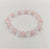 ROSE QUARTZ & ROCK CRYSTAL BEAD BRACELET