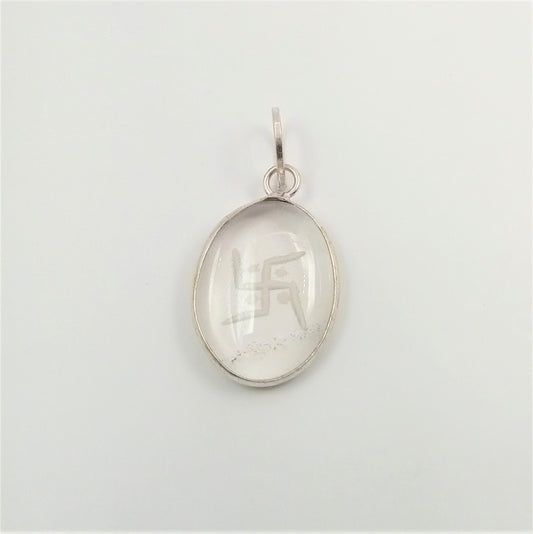 ROCK CRYSTAL ENGRAVED PENDANT